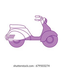 isolated cute motorcycle