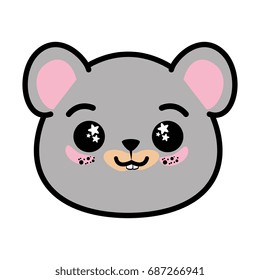 isolated cute mouse face