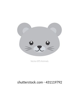 Isolated cute mouse on a white background