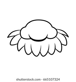 isolated cute moustache