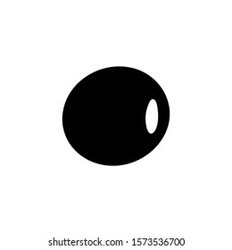 Isolated cute nand drawn circle chop board. Simple cutting icon silhouette. Kitchen object. Vector Illustration