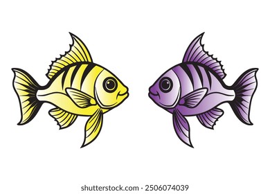 Isolated Cute Nemo Fish Cartoon Vector Illustration