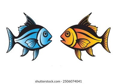 Isolated Cute Nemo Fish Cartoon Vector Illustration