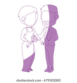 isolated cute newlywed couple
