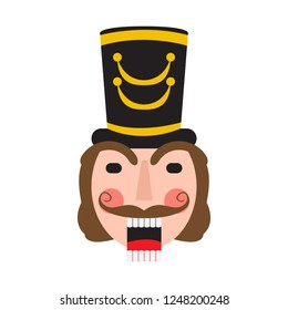 Isolated cute nutcracker soldier avatar. Vector illustration design