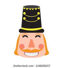Isolated cute nutcracker soldier avatar. Vector illustration design