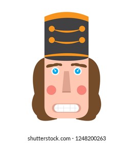 Isolated cute nutcracker soldier avatar. Vector illustration design