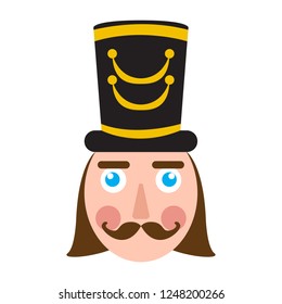 Isolated cute nutcracker soldier avatar. Vector illustration design