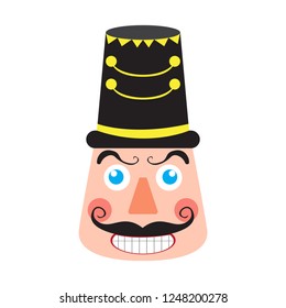 Isolated cute nutcracker soldier avatar. Vector illustration design