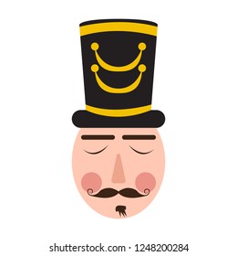 Isolated cute nutcracker soldier avatar. Vector illustration design
