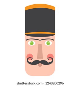 Isolated cute nutcracker soldier avatar. Vector illustration design