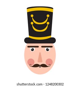 Isolated cute nutcracker soldier avatar. Vector illustration design