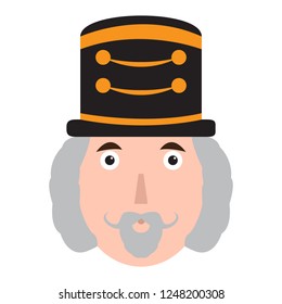 Isolated cute nutcracker soldier avatar. Vector illustration design