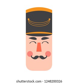 Isolated cute nutcracker soldier avatar. Vector illustration design
