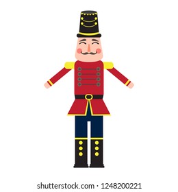 Isolated cute nutcracker soldier. Vector illustration design