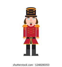 Isolated cute nutcracker soldier. Vector illustration design
