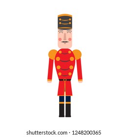 Isolated cute nutcracker soldier. Vector illustration design