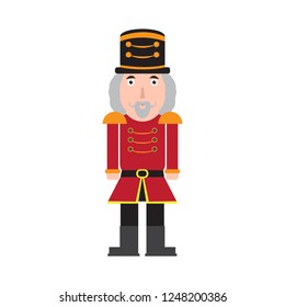 Isolated cute nutcracker soldier. Vector illustration design