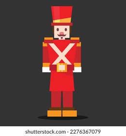 Isolated cute nutcracker soldier. Vector illustration design