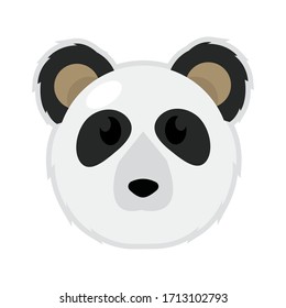 Einziger süßer Panda-Cartoon. Zootier - Vektorillustration