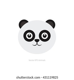 Isolated cute panda on a white background