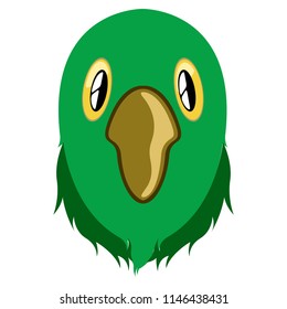 Isolated cute parrot avatar