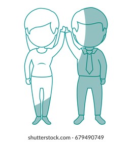 isolated cute partners