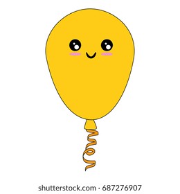 isolated cute party balloon