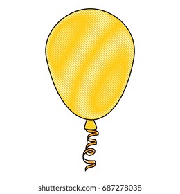 isolated cute party balloon