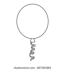 isolated cute party balloon