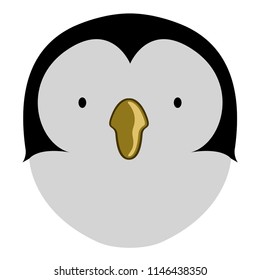 Isolated cute penguin avatar