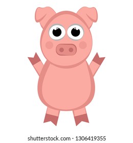 Isolated cute pig cartoon. Vector illustration design