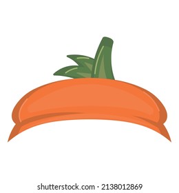Isolated cute pumpkin hat icon Vector