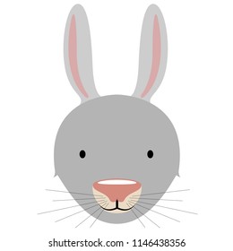 Isolated cute rabbit avatar