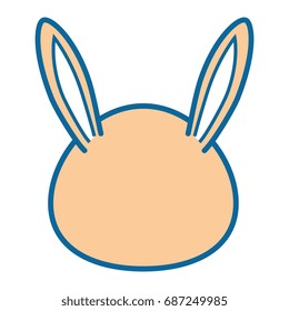 isolated cute rabbit face