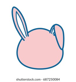 isolated cute rabbit face