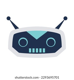 Vector de avatar de personaje de robot lindo y aislado
