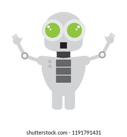Isolated cute robot toy
