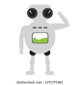 Isolated cute robot toy