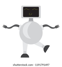 Isolated cute robot toy