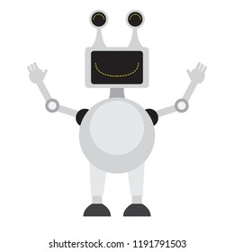 Isolated cute robot toy