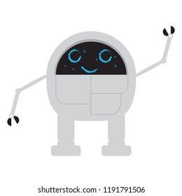 Isolated cute robot toy