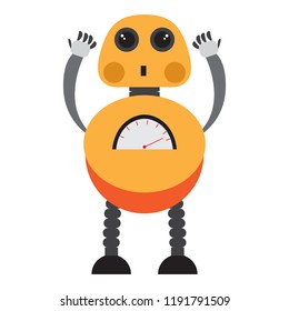 Isolated cute robot toy