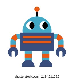 Isolated cute robot toy icon cartoon Vector