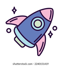 Isolated cute rocket toy icon Vector illustration