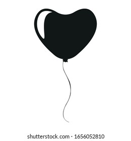 Isolated cute and romantic balloon. Valentines day - Vector illustration