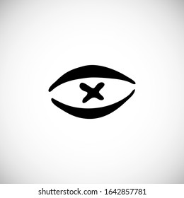 Isolated cute scandinavian eye. Doodle hand draw human part of body in minimal trendy style. Vector Illustration