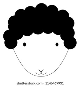 Isolated cute sheep avatar