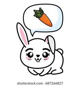 isolated cute sitting rabbit
