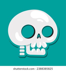 Isolated cute skull cartoon Vector